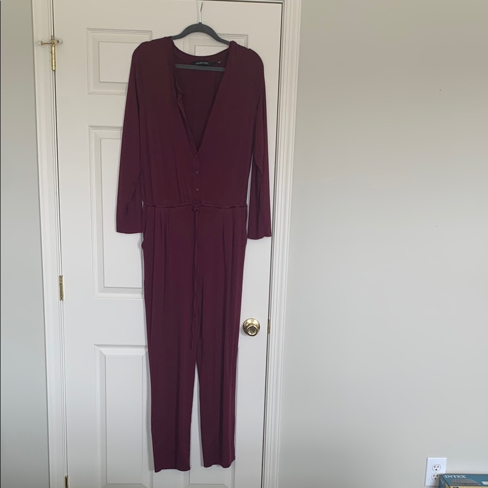 Women's Burgundy Jumpsuit